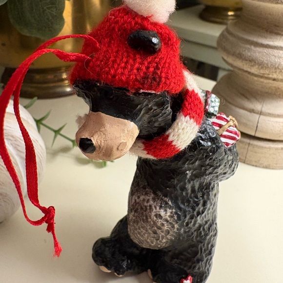 Black Bear Christmas Ornaments LOT set of 5 - Picture 9 of 11